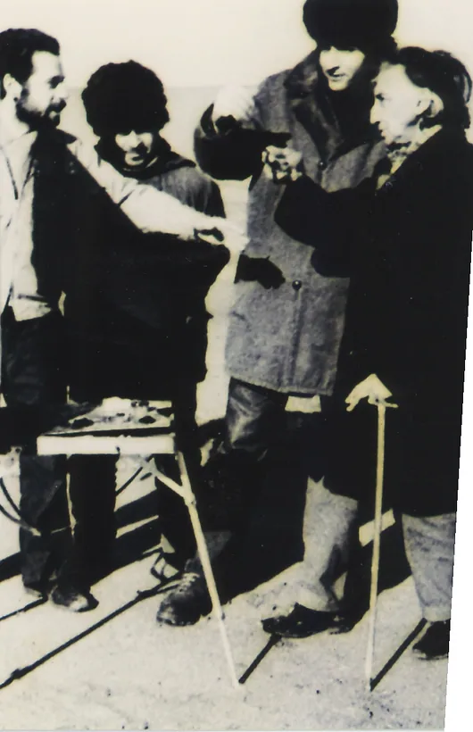 With Sattar Bahlulzade at a plein-air painting session