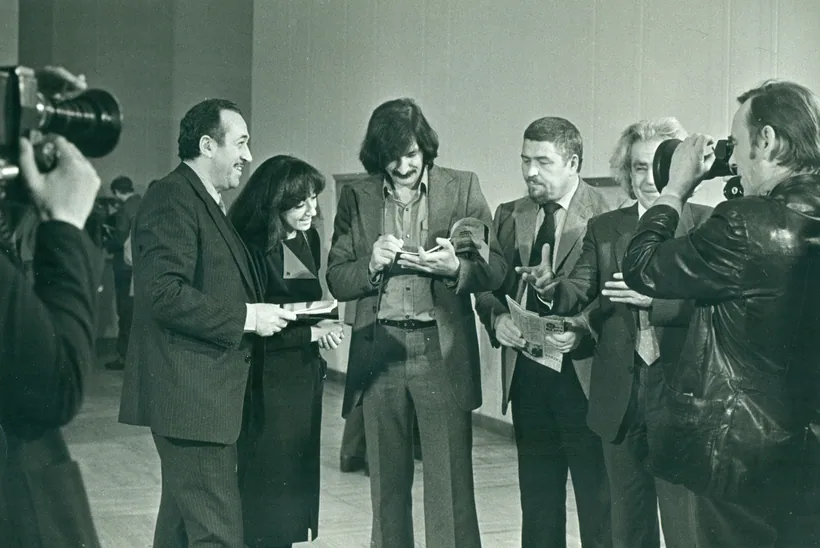 At his solo exhibition in Moscow, 1985