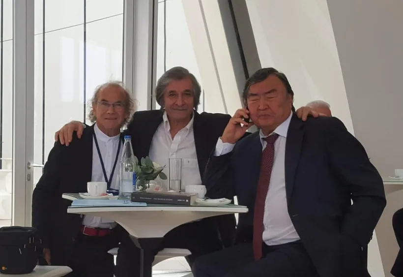 With Olzhas Suleimenov and Alfio Moncelli