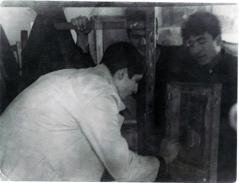 During his art studies