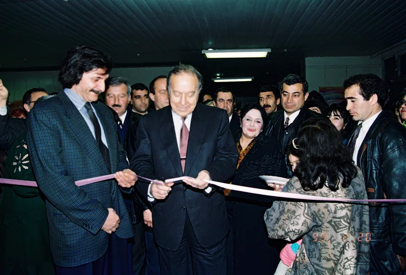 At an exhibition opening