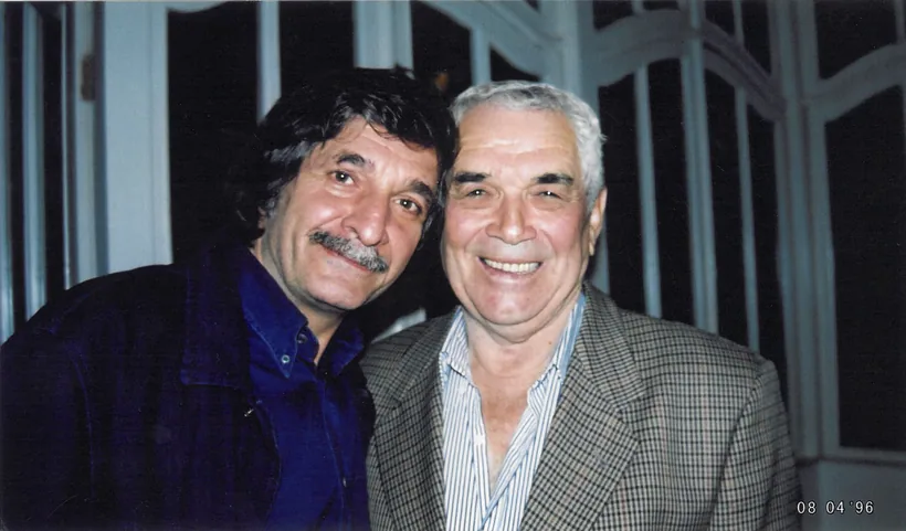 With a colleague