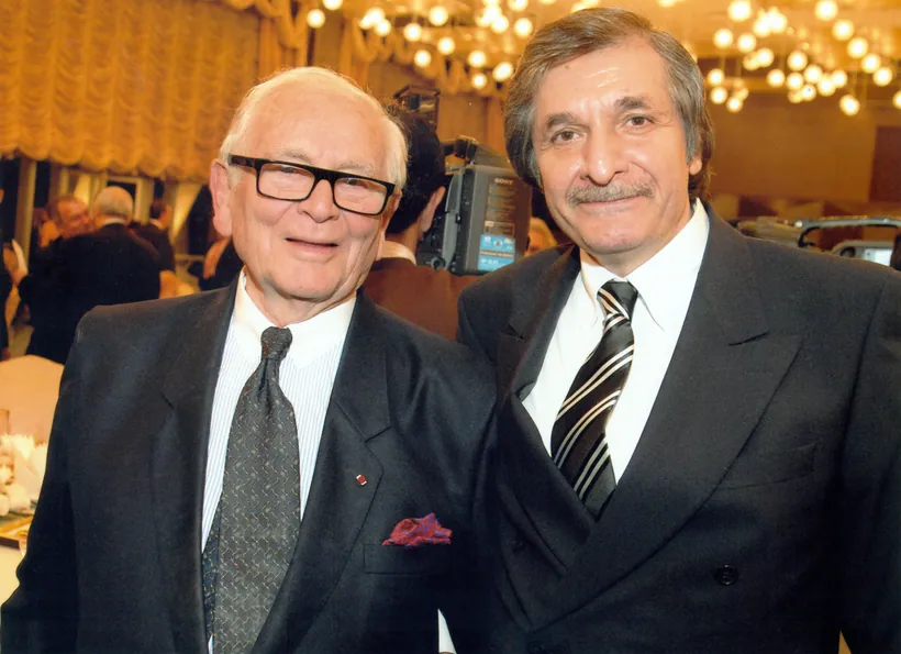 With Pierre Cardin