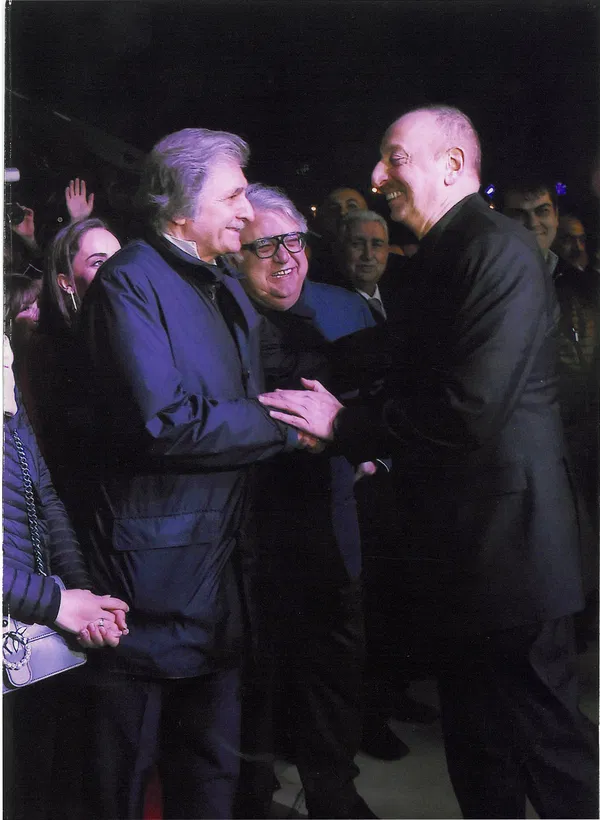 At an event with Ilham Aliyev