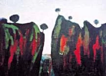Farhad Khalilov, “In Karabakh”, 130 × 100 cm, oil on canvas, 1990.
